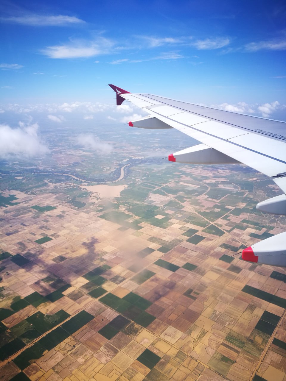 Aerial view of Cambodian farmland