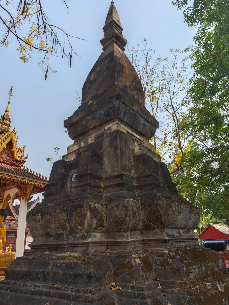 Weathered ancient stupa