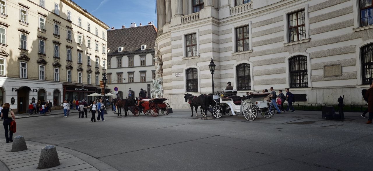 Horse-drawn carriage at Hofburg Square