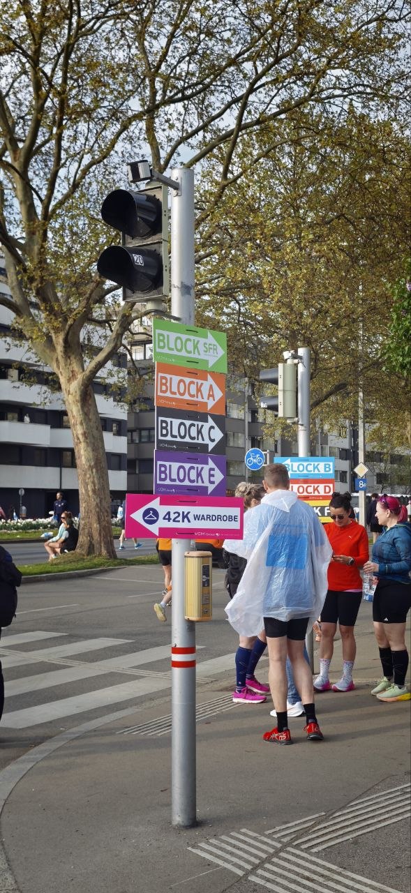 ป้ายแบ่งโซน 42K Marathon
