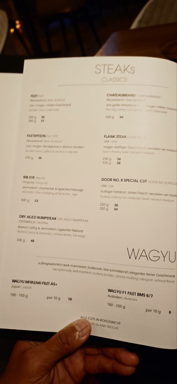 牛排菜單 — Filet、Rib Eye、Flank、Dry Aged、Wagyu A5+